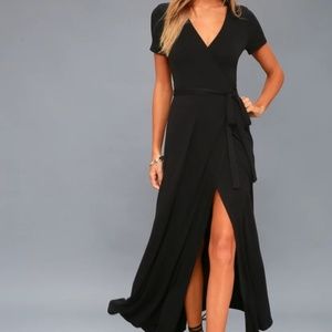 Lulu’s Evolve Black Wrap Maxi Dress